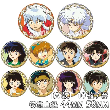 Japonia Fierbinte Anime Inuyasha Insigna Metalică Broșă pin Higurashi Kagome Sesshoumaru Kikyō Miroku Butoane Colectia de Cadouri de Vacanță