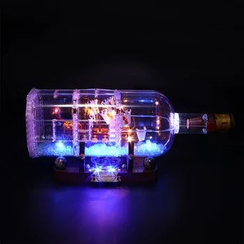 Led Light Set Compatibil Pentru Lego 21313 Idei Serie 16051 creator navă într-o Sticlă Blocuri Caramizi(numai lumină LED-uri)