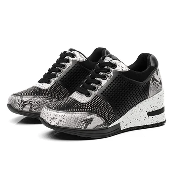 Noi Doamnelor Fete Sport Pantofi de Mers pe jos de 6.5 cm, în Creștere de Funcționare Jogging Adidasi pentru Femei Primavara-Vara Sport Formatori de Brand