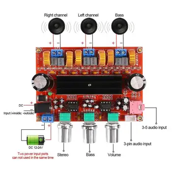 TPA3116D2 Bord Amplificator 2.1 Canal Clasa D Putere Digitale, Audio Stereo AMP Modulul 2 x 50W+100W pentru Sistem Audio Boxe DIY