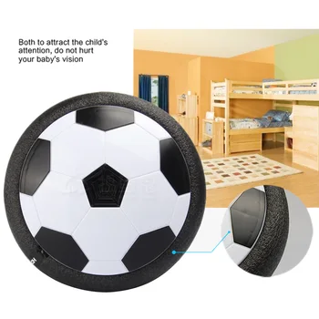 Amuzant Minge Electrice Jucarii de Aer de Putere de Fotbal Disc cu LED-uri de lumină Spuma Bare de protectie Obiectiv pentru Copii pentru Copii de Interior Jocuri de societate