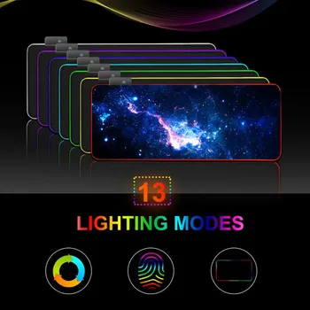 De înaltă Calitate LED-uri RGB lumina de Fundal Gaming Mouse Pad Extra Lungi Extins Tastatură de Calculator Mousepad