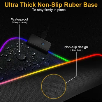 De înaltă Calitate LED-uri RGB lumina de Fundal Gaming Mouse Pad Extra Lungi Extins Tastatură de Calculator Mousepad