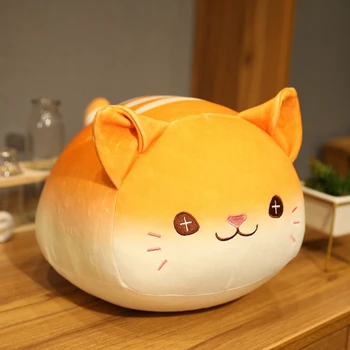 1BUC 30/40cm drăguț pâine găluște pisică jucărie de pluș super moale pisică grasă umplute papusa pernă canapea dormitor perna decor acasă