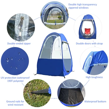 În aer liber, Pescuit Cort protectie UV Pop-Up Singur Cort de Ploaie Umbrire Cort pentru Camping în aer liber Plajă Portabil cu Geanta de transport