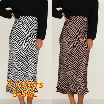 2021 VONDA Zebra Print pentru Femei Fuste Casual Scurt Petrecere Clubwear Femme Haine Elegante Direct Moale Fuste Femme Fusta Petrecere