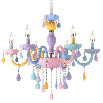 Multi color candelabru pentru Copii Dormitor copii Nursery iluminat candelabru de cristal K9 italiană candelabre de cristal de prindere
