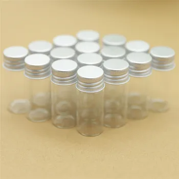 50pcs 22*50mm 10ml Mici Sticle de Sticlă de Argint Capac cu filet depozitare sticle & borcan de Sticlă Borcane Mici Mini-Containere Flacon Sticle