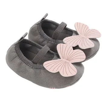 Copii Băieți Fete Papuci De Casa Talpă Moale Fluture Drăguț Crib Pantofi Anti-Alunecare Copilul Prima Walker Pantofi