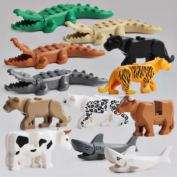Animal Model De Serie Cifre Mari Blocuri Animale Jucarii Educative Pentru Copii Pentru Copii Cadou Compatibil Cu Legoed Duploed