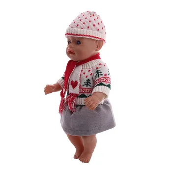 Timp de 18 Inch American Doll Fata & 43 Cm Copilul Nou-Născut Haine Papusa,Generația Noastră,1Set de Handmade Lână Haine ,Accesorii