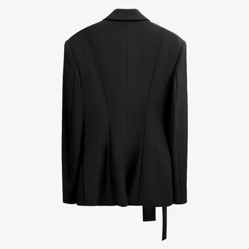 VGH Neregulate Mozaic Sequin Blazer Pentru Femei Dintata Casual cu Maneci Lungi Negru OL Jachete de Moda de sex Feminin Haine Noi 2020