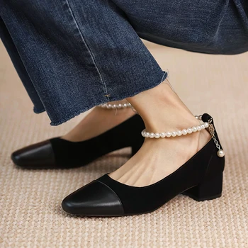 2021 primăvară de moda Mary Jane pantofi toc gros doamnelor moda all-meci clasic în aer liber, pantofi casual tacon cuadrado