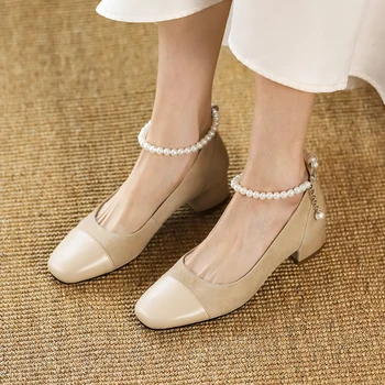 2021 primăvară de moda Mary Jane pantofi toc gros doamnelor moda all-meci clasic în aer liber, pantofi casual tacon cuadrado