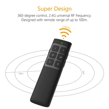 Mai multe mass-Media, Dispozitive de 2.4 GHz baterie Reîncărcabilă Wireless Air Mouse Presenter Prezentare PPT fără Fir Control de la Distanță Clicker
