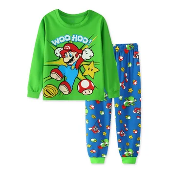 Toamna si iarna copilul băiat lenjerie set de pijama din bumbac baieti excavator pijama cu maneca lunga pijamas copii costum pijama enfant H033