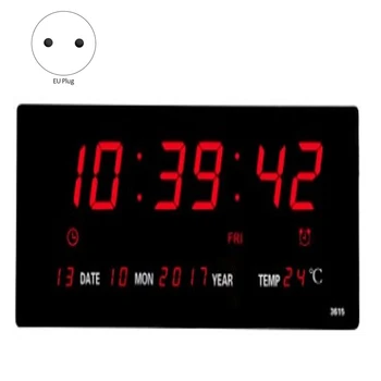 Living 6 Cifre Led-uri Calendar Ceas de Perete cu Termometru oprire Timp de Ceas de Memorie Numere Mari Plugin Ceas Deșteptător