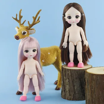 Ob11 13 Mobile Articulate 16cm 1/12 Păpuși Jucării BJD Baby Doll Goala Nud Femei Organism Păpuși de Moda coreeană Q Papusa Drăguț Serie