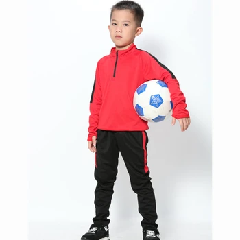 Noua Toamna Iarna pentru Copii Băiat de Fotbal, Tricouri cu Maneca Lunga de Fotbal de Tineret de Fotbal Uniforma Tricou + Pantaloni de Trening de Formare