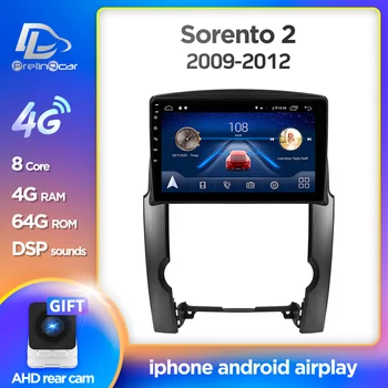 Prelingcar 4G 64G 4G Lte Sistem de Auto Ecran Tactil IPS Stereo Pentru KIA Sorento 2 2009 10 11 12 ani Android 10.0 sistem de navigație
