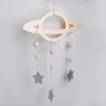 Stil Nordic din Lemn Cloud Luna Copii Copii Baby Room Decor Acasă pepinieră Decor de Perete clopoteii de vant scandinave crăciun ornament