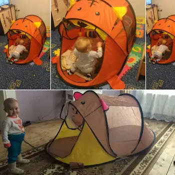 Portabil Tigru Cort pentru Copii Desene animate pentru Copii de Trecere Acasă în aer liber Mare Pop-up Jucărie Cort Copil Interior Net Baby Ball Pool Groapă
