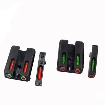 Luptă Notch locuri din Spate Focus-lock pentru Glock Viteze Reale Rosu verde Fibra Optica Fata De Glock 17/17L /19/22/23/24/26/27/33/34/