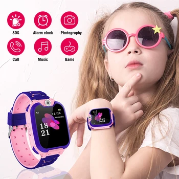 Mpow Copii Ceas Inteligent cu Ecran Mare Joc de Telefon Ceasuri Touch Ecran Ceas Camera cu SOS Cu 32GB Card de Memorie Smartwatch