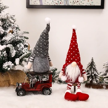 Handmade de Crăciun Gnome Decor suedeză Figurine Stând cu Picioare Lungi Elf 11UA
