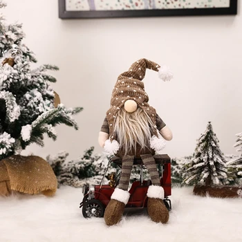 Handmade de Crăciun Gnome Decor suedeză Figurine Stând cu Picioare Lungi Elf 11UA