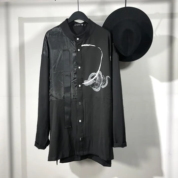Owen bolnav Barbati Casual Tricou Gotic Îmbrăcăminte pentru Bărbați Hip Hop Topuri Teuri Toamna Supradimensionate Mare Streetwear Mâneci Lungi Tricou Negru