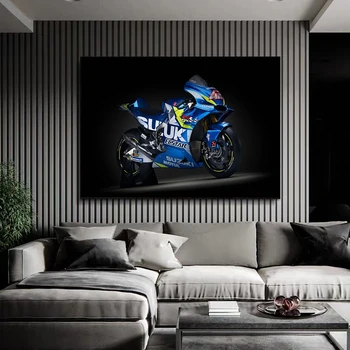 Modern Albastru Rece Super Motocicleta Postere si Printuri Tablouri Canvas Wall Art Imaginile pentru Decor Cameră de zi (Fara Rama)