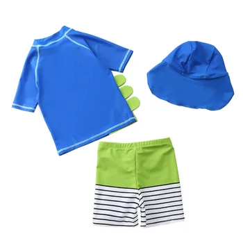 Băiatul Două Piese Costum de Baie 1-6 Ani Copii cu Maneci Scurte Protectie UV Costume de baie 2020 Copil Desene animate Beachwear Costum de Baie
