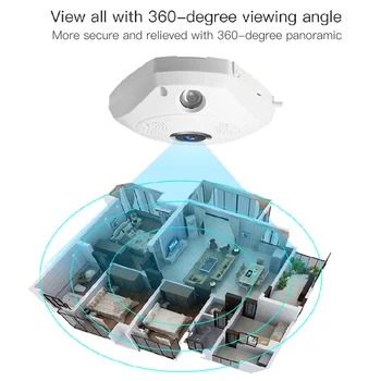 Vstarcam 3MP Camera IP Panoramică de 360 de Grade Camera Wifi FIasheye 3D de Supraveghere CCTV de Securitate aparat de Fotografiat IR Noapte Alarmă de Mișcare Cam