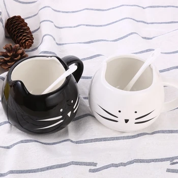 1buc Noutate Pisica Drăguț Animale de Lapte Cana Ceramica Creative Cafea Ceai Portelan Cana de Cadouri Frumoase