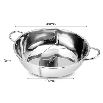 Metal Vase de Gatit Bucatarie Accesorii Instrumente de Rață Mandarin Vas de Fondue Pentru Plita 30 cm Oală Fierbinte Acasă Oala de Supa