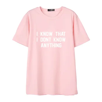 EXO știu că nu știu nimic unisex kpop stil de bumbac de înaltă calitate, cămașă de vânzare fierbinte high street amuzant drăguț tricouri femei