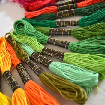 50pcs se Amestecă Culorile Cruce Cusatura de Cusut din Bumbac Jurubițe Broderie Fir de Ata Kit DIY Instrumente de Cusut