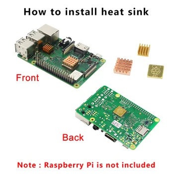 10 Buc Raspberry Pi 3 Radiator Cooper Aluminiu Cooler radiator Radiator de Răcire Pad pentru Raspberry Pi 3 Model B+ Plus Pi3 2B B