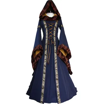 Femeile Medievale Rochii Maxi Rochii Boho Țăran Târfă Victorian Rochie Vintage Maneca Lunga Renașterii Rochie De Îmbrăcăminte