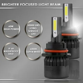 CARCTR 2X H11 LED Far pentru TOYOTA PRIUS 2016-2019 Faruri Kit H11 6000K Alb CREE Becuri pentru luminile de întâlnire Lumina Aproape
