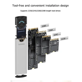 Lenovo M2 SSD Caz NVME Cabina de M. 2 până la USB de Tip C 3.1 SSD Adaptor pentru NVME PCIE unitati solid state M pentru Disc SSD Cutie M. 2 SSD cutie nvme caz