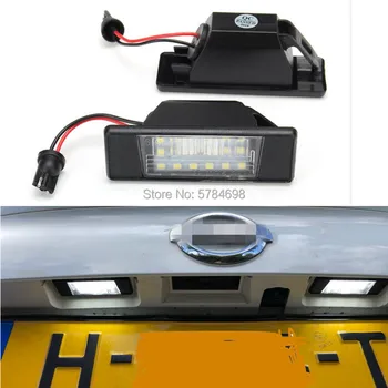 2 buc Erori Xenon LED Alb de lumină de inmatriculare pentru Nissan Qashqai j10 pentru Pathfinder, juke pentru Primera pentru X-trail lampă de masina