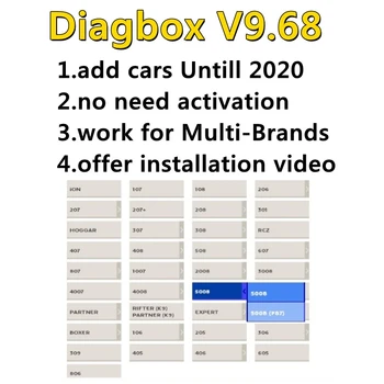 Lexia 3 Diagbox V9.68 V8.55 V7.83 Lexia3 PP2000 Pentru Citroen/Peogeot Multi-Branduri mai Noi V9.68 Până În 2020 Instala Direct