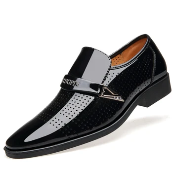 Gaura Din Piele Barbati Pantofi Oxford Lace Up Casual De Birou De Afaceri De Simplu Masculin De Nunta Formale Pantofi Pentru Bărbați Pantofi Rochie