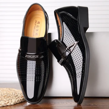 Gaura Din Piele Barbati Pantofi Oxford Lace Up Casual De Birou De Afaceri De Simplu Masculin De Nunta Formale Pantofi Pentru Bărbați Pantofi Rochie