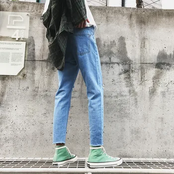 Vara 2020 Moda genunchi blugi gaura student de sex masculin design coreean cerșetor stil Harajuku tineri adolescenti la modă glezna lungime pantaloni