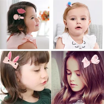 18 Buc Pentru Copii Accesorii De Par, Set De Desene Animate Drăguț Roz Ac De Păr Pălării Arc De Flori Fete De Păr Trupa Copii Agrafe De Par Set Cadou