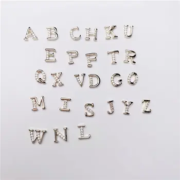 26pcs/lot 3D aliaj Zircon Scrisoare Alfabet unghii decoratiuni de cristal strasuri unghii accesorii bijuterii consumabile farmece