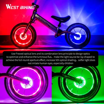 7 Culori 18 Moduri de Lumina de Roata de Bicicleta de Încărcare USB Smart LED Copii Paralel Bicicleta Fața Coada Hub Vorbit Lampa Accesorii pentru Biciclete